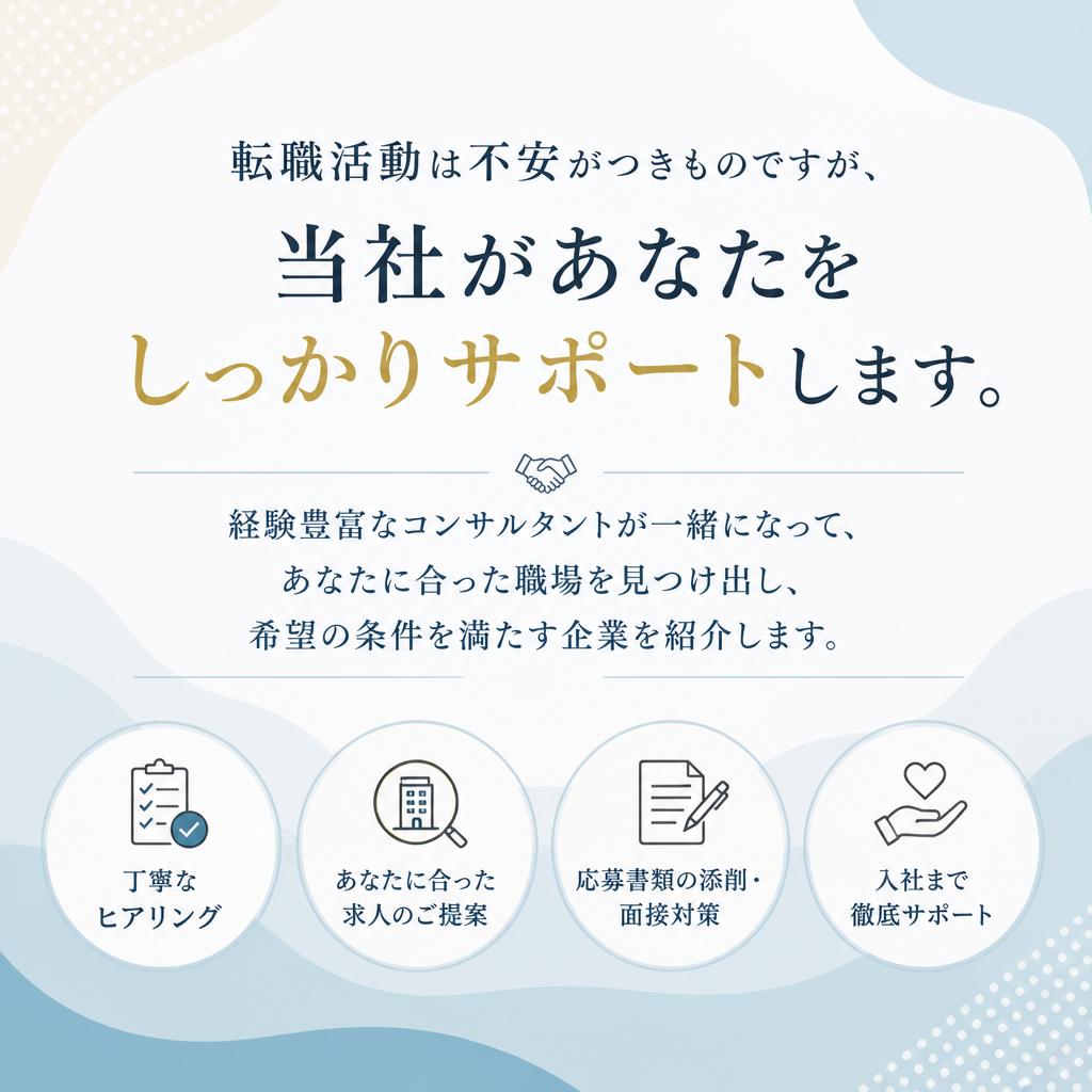 徹底した転職サポート
